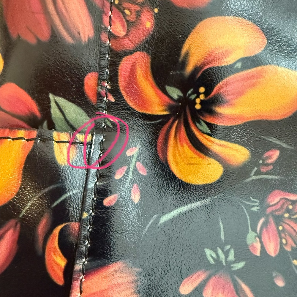 Patricia Nash Black and Red Floral Tote - Picture 13 of 16